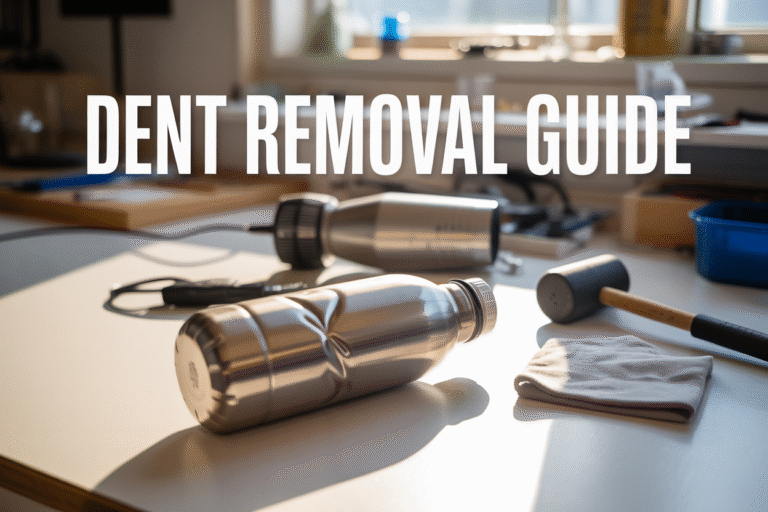 how to remove a dent from an insulated water bottle