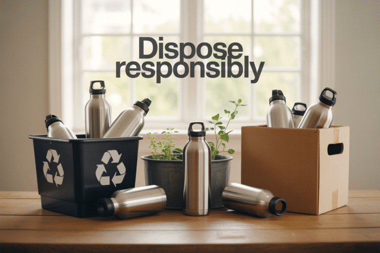 how to dispose of insulated water bottles