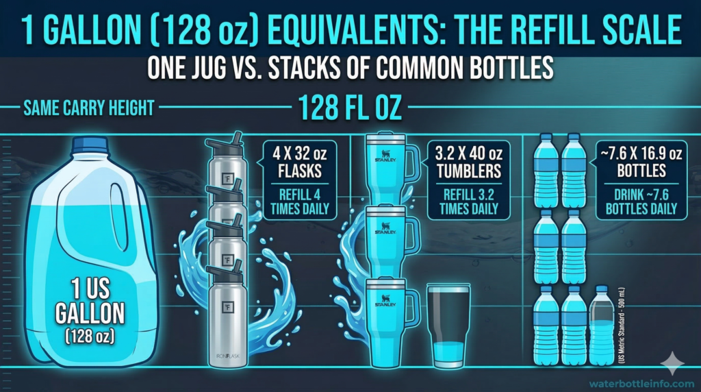 How Many Ounces in a Gallon? [Hydration Converter Tool]
